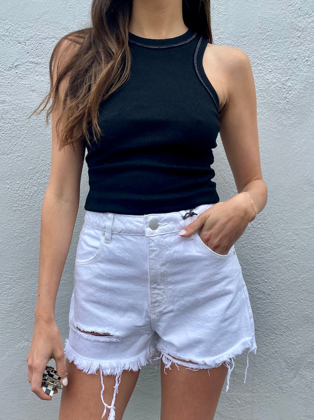 KEEN THE LABEL <br> Maddie High Neck Crop Tank <br><small><i> (More Colors Available) </small></i>-The Shop Laguna Beach