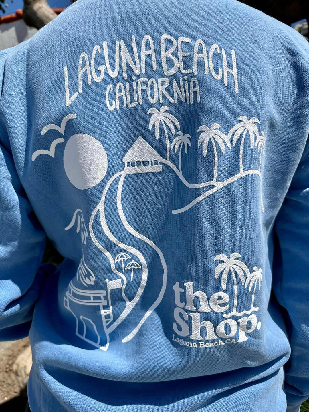 THE SHOP CLASSIC <br> Twin Palms Laguna Pigment-Dyed Crew Pullover <br><small><i> (More Colors Available) </small></i>-The Shop Laguna Beach