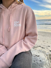 LOVE THE SEA <br> Pigment Wash Hoodie <br><small><i> (More Colors Available) </small></i>-The Shop Laguna Beach