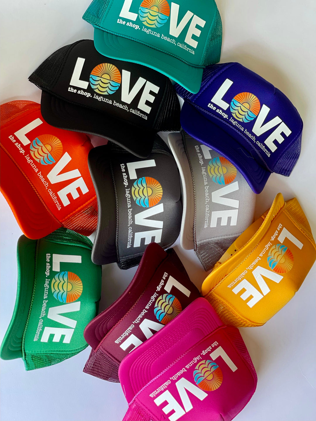 LOVE THE SEA <BR> Original Trucker Hat <br><small><i> (More Colors Available) </small></i>-The Shop Laguna Beach