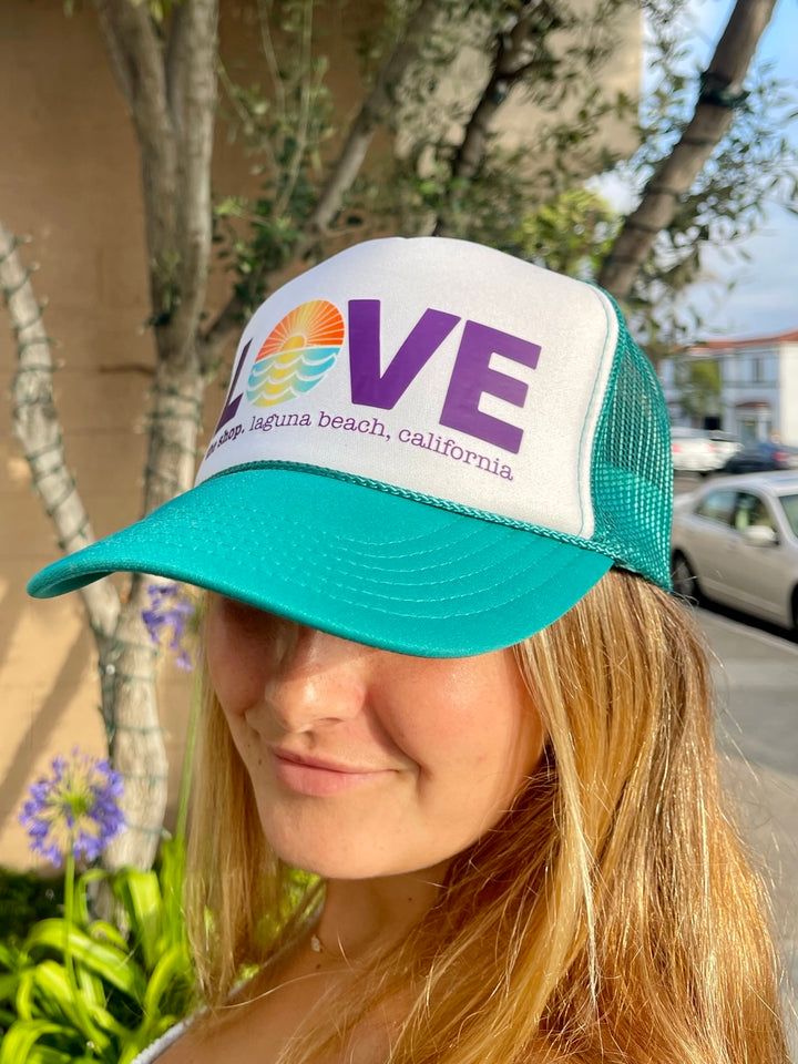 LOVE THE SEA <BR> Original Trucker Hat <br><small><i> (More Colors Available) </small></i>-The Shop Laguna Beach