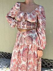 KIVARI Maya Floral Maxi Skirt-The Shop Laguna Beach