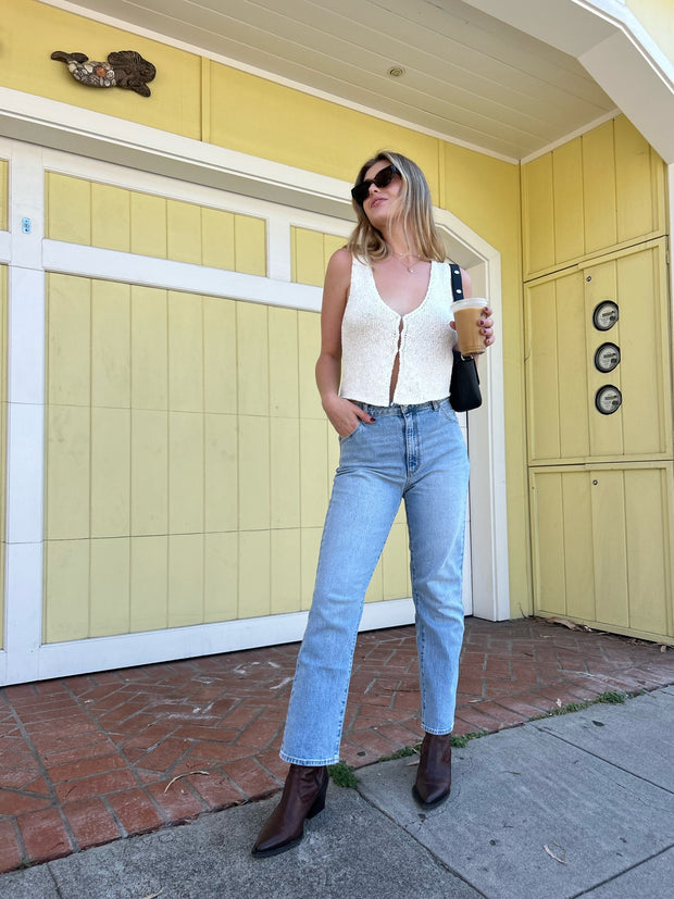 KEEN THE LABEL Bylthe Knit Open Tank - More Colors Available-The Shop Laguna Beach